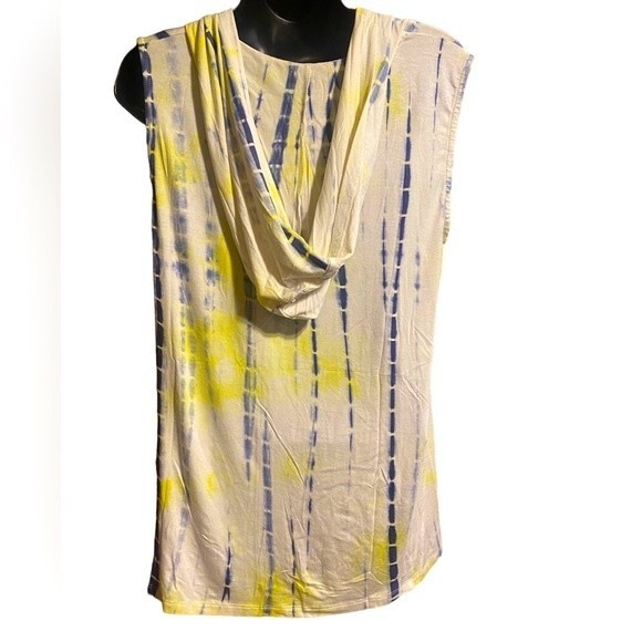 NWT Buckle Hem & Thread sleeveless tie dye hoodie / swimsuit coverup zip up S - Picture 6 of 11